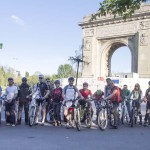 participantii de la cel mai mare antrenament (prima plimbare dupa pasti) pentru concursul Prima Evadare la Arcul de Triumf